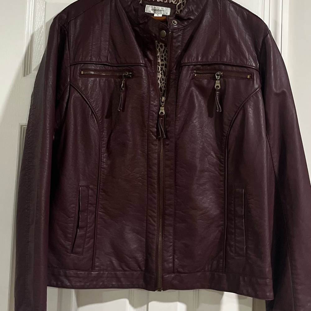 Dress Barn Pleather Jacket